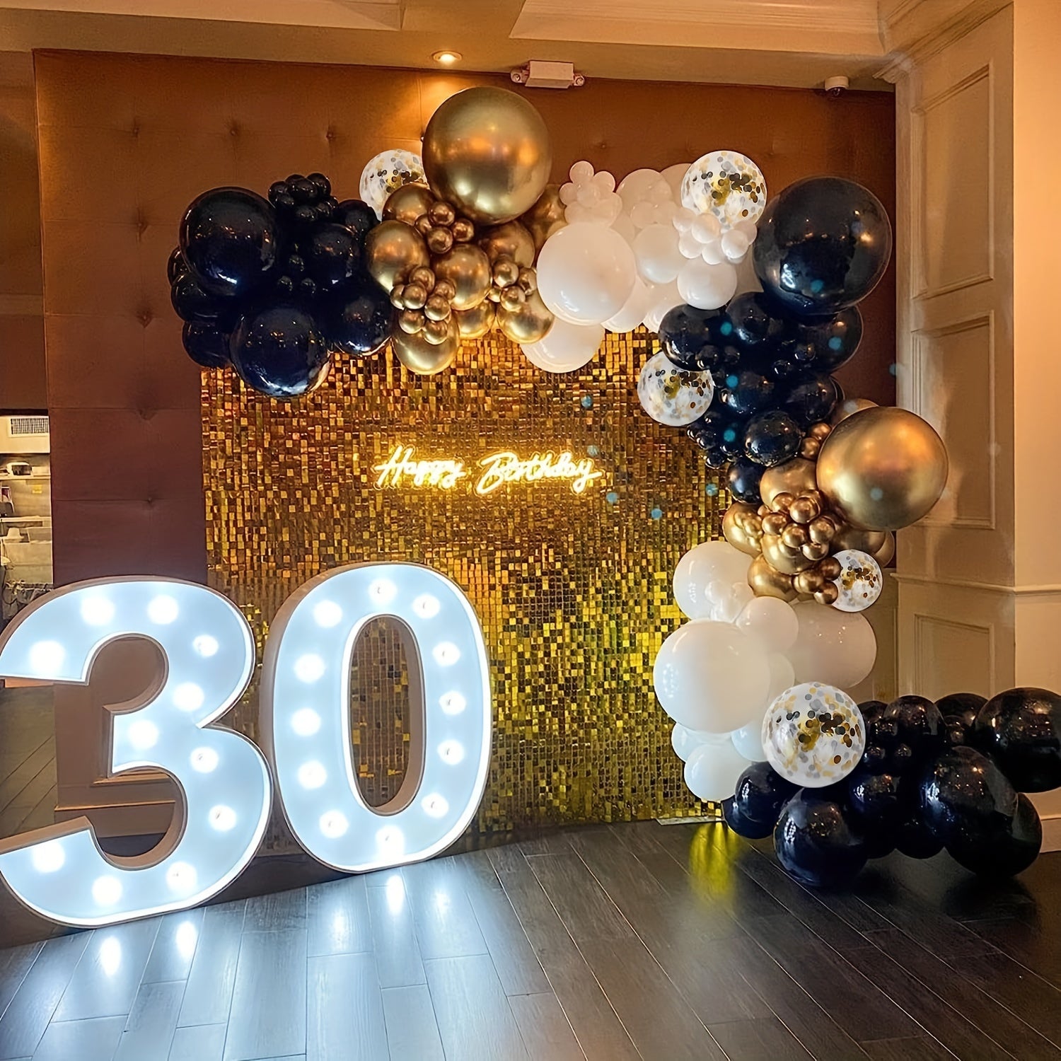 Golden Balloons Garland Arch Kit 124pcs for Events