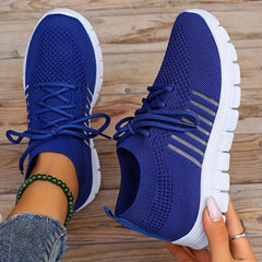 Women's Mesh Sneakers Lightweight Lace up Soft Sole Running Shoes