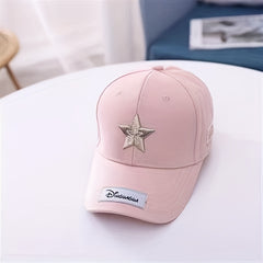 Star Embroidery Cap for Summer Outdoor Traveling