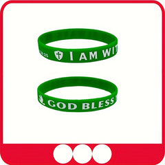 Minimalist Team Wishes & Blessings Slogan Silicone Bracelet Wrist Strap