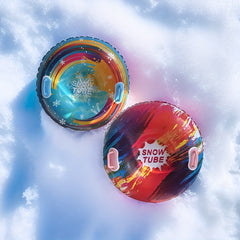 Outdoor Thickened Skiing Ring Inflatable Sled Skiing Toy with Pump
