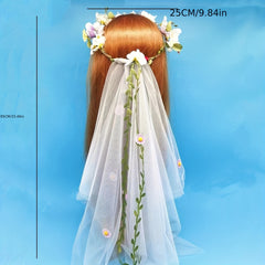 Romantic Bridal Floral Mesh Veil Sexy Lingerie Accessory