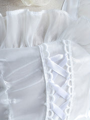 Girls Fancy Gauze Layered Puffy Dress