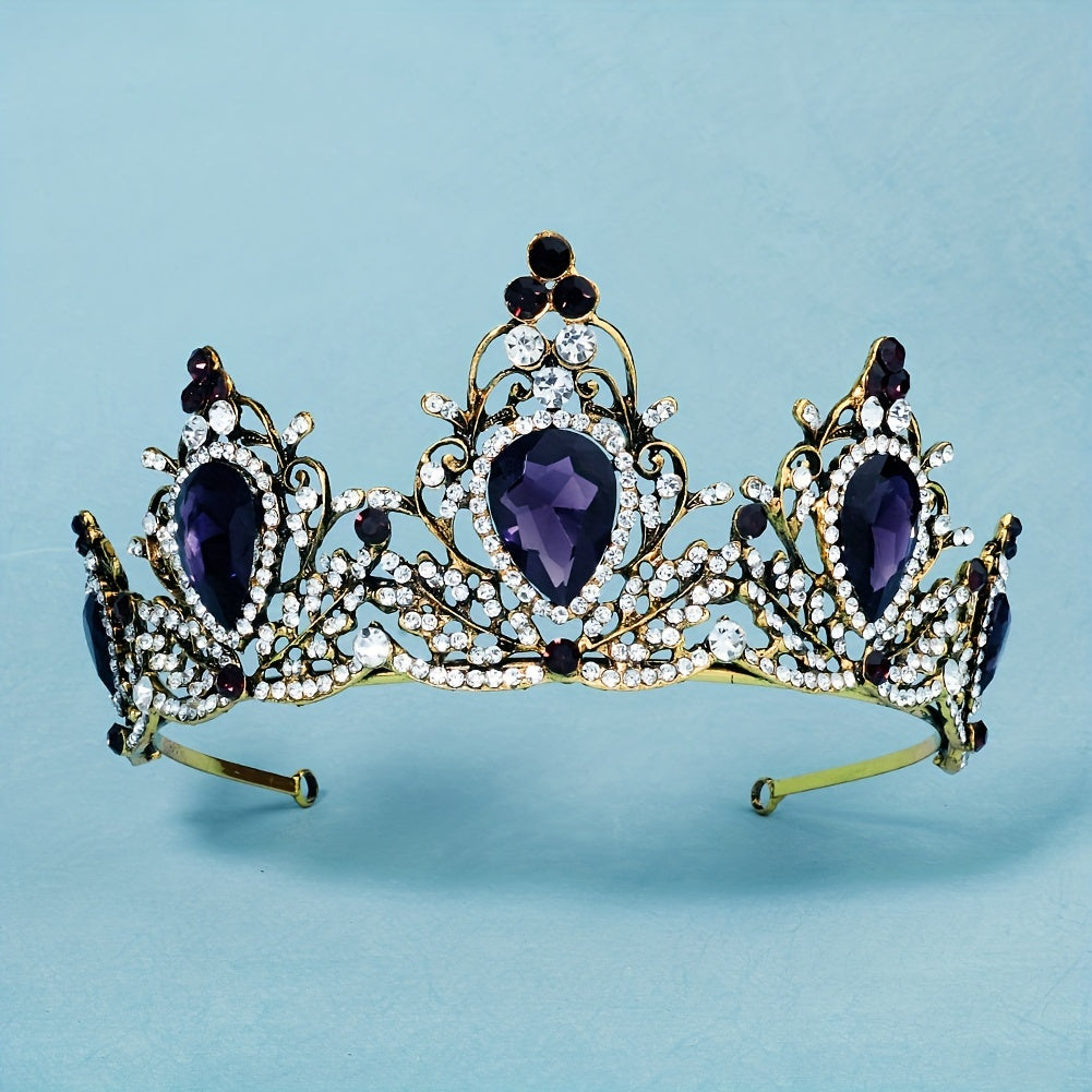 Crystal Alloy Headband Rhinestone Tiara Headdress For Girls Women