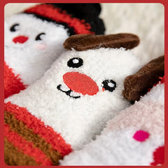Christmas Holiday Fuzzy Socks Baby Winter Warm Fluffy Soft Slippers Socks