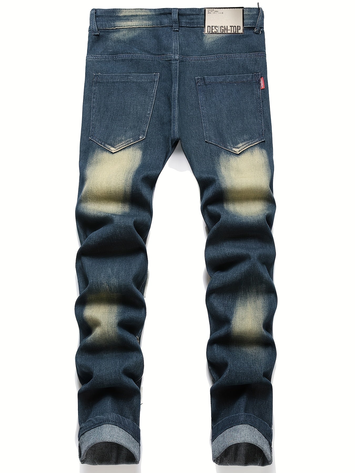 Slim Fit Tassel Decoration Jeans Men's Casual Street Style Denim Pants