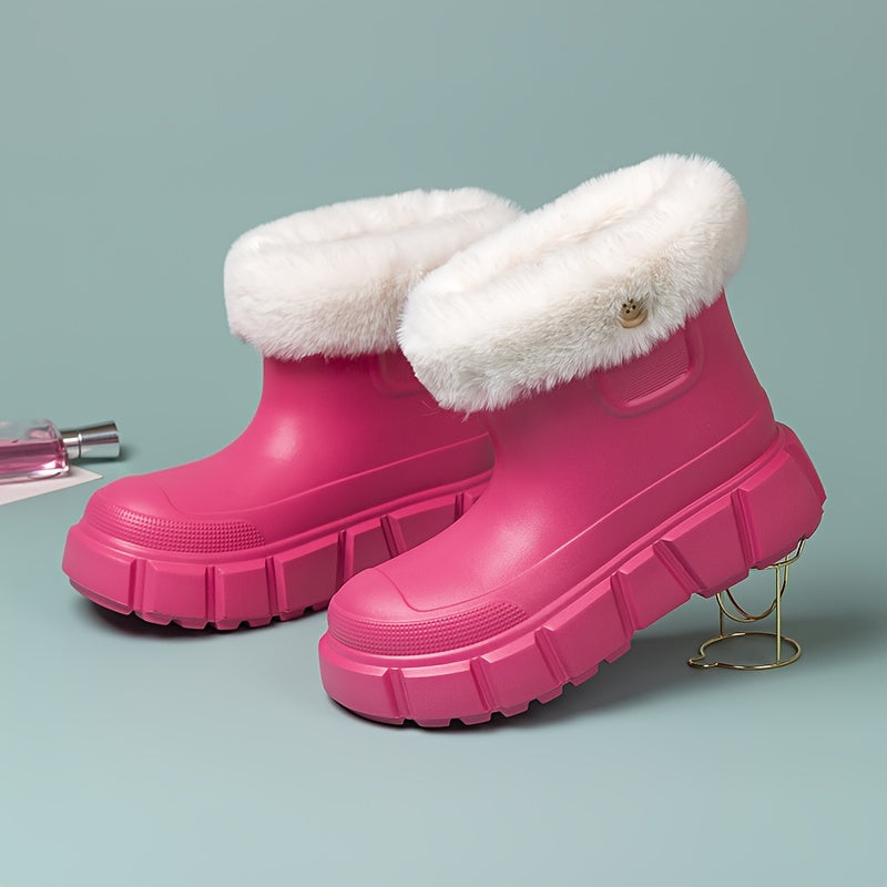 Women's Snow Boots Warm Lined Ankle Booties Non-Slip Waterproof Shoes