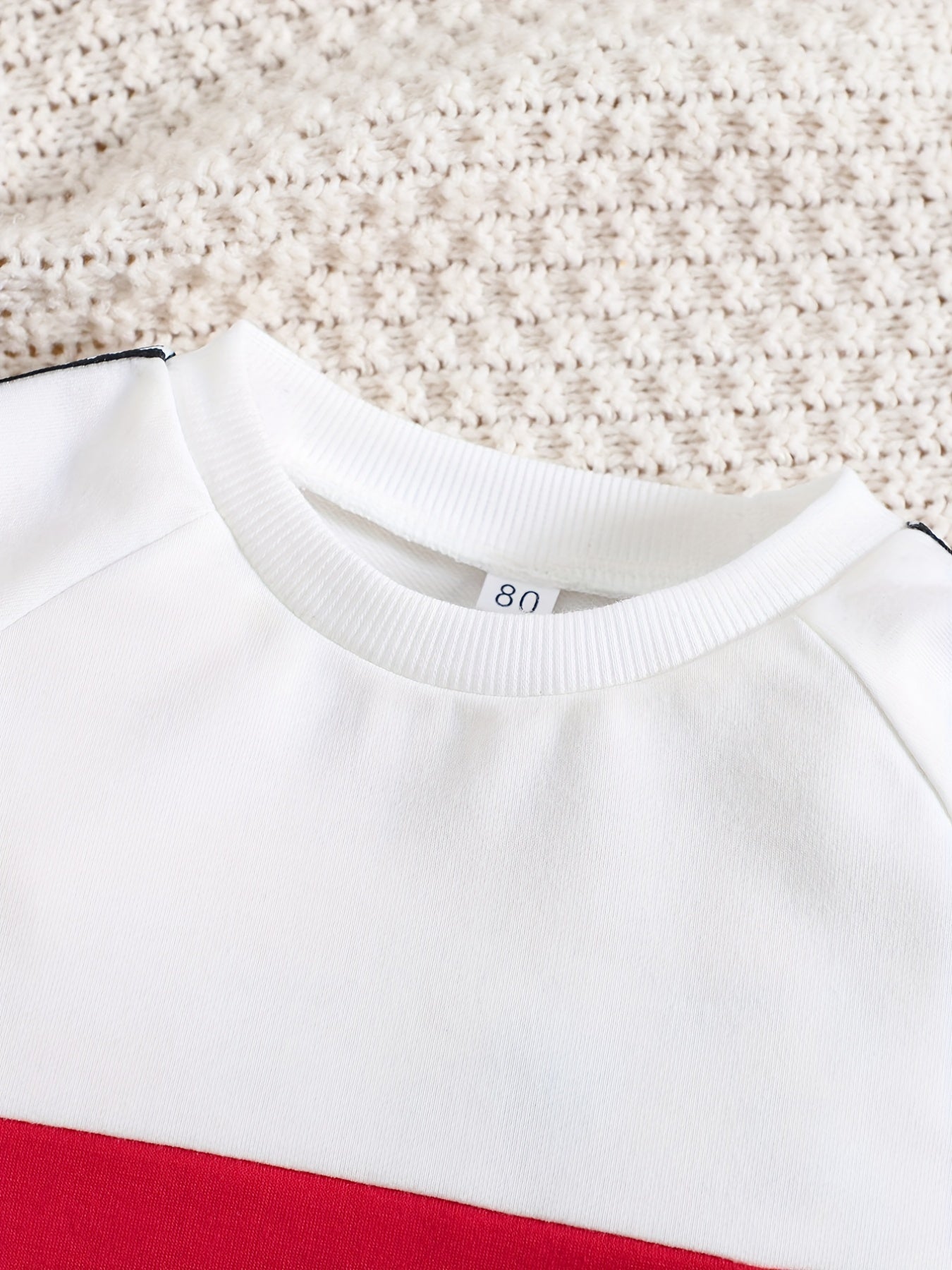 Baby Long Sleeve Sweatshirt Trousers Set Letter Block Stylish Outfit