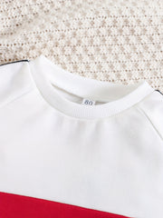 Baby Long Sleeve Sweatshirt Trousers Set Letter Block Stylish Outfit