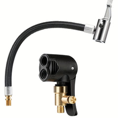 2x Universal Tire Inflation Clamp Quick Connect Hose For Car
