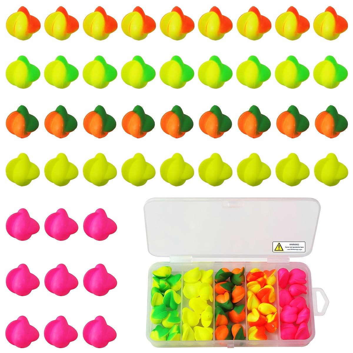 20 50pcs Bright Fishing Floats Durable Lightweight Rigs Bobbers Indicators