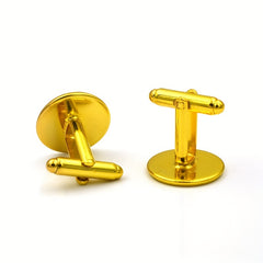 Vintage Compass Cufflinks Tie Clip Set