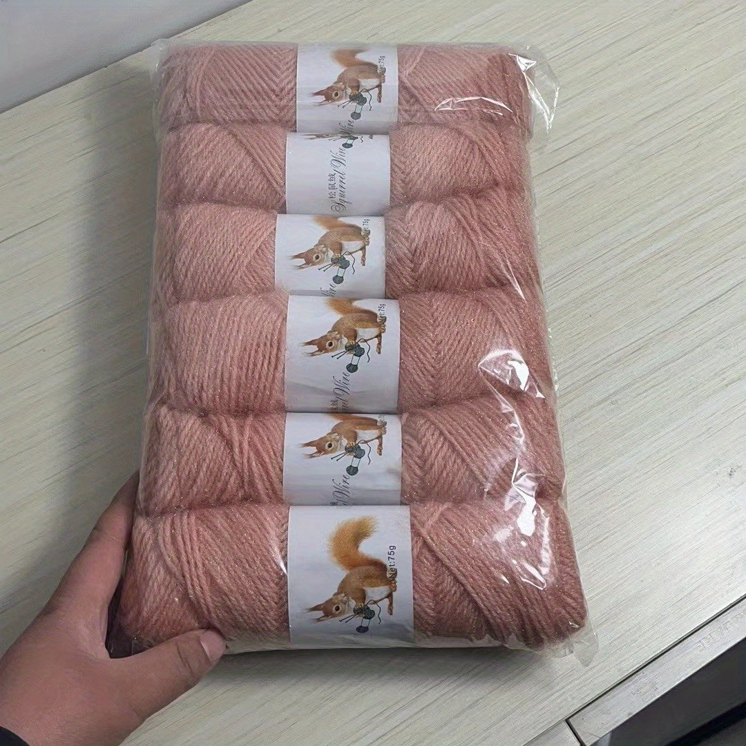 6pcs Soft Yarn for Knitting Crochet Sweater Shawl Scarf 75g pc
