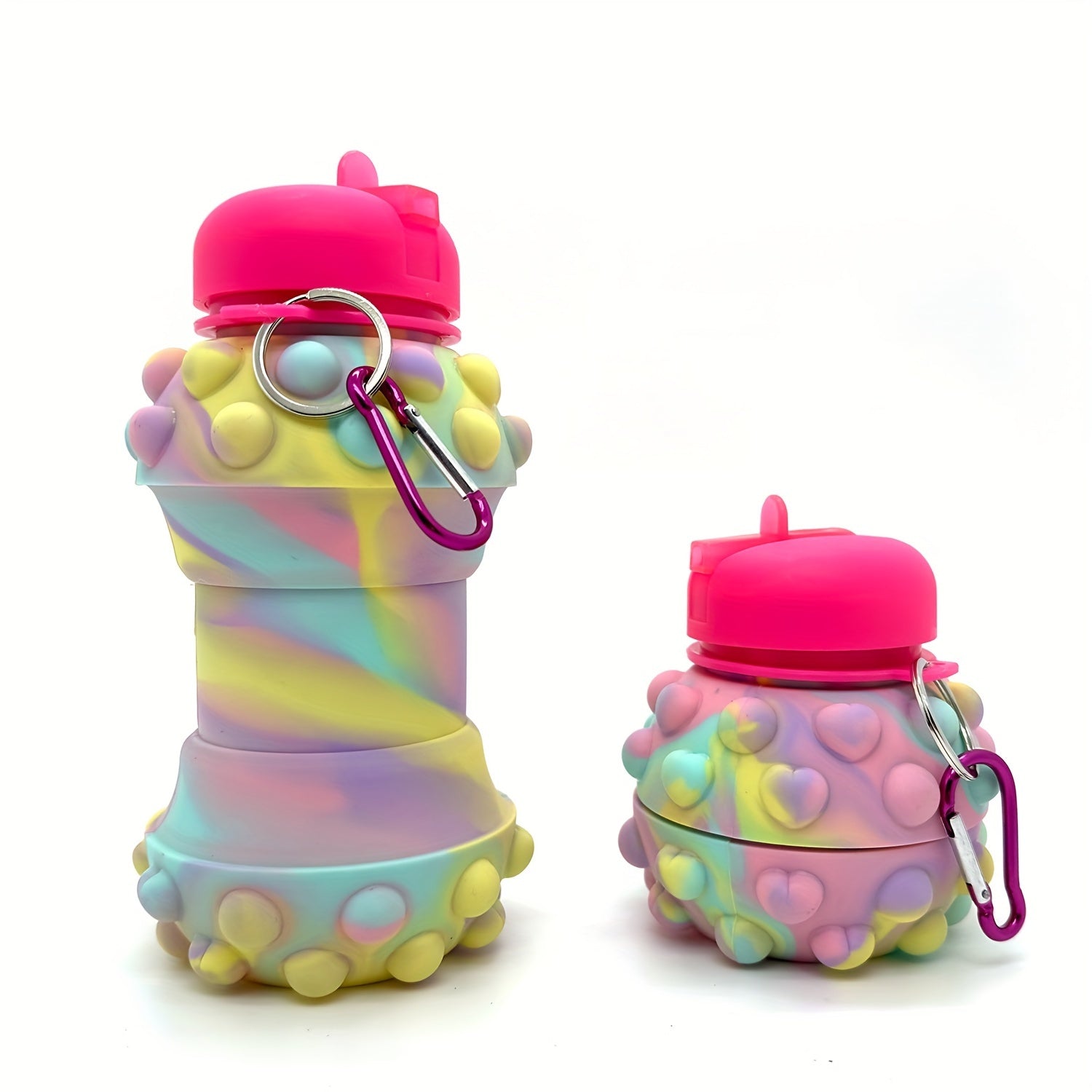 Silicone Collapsible Water Bottle Straw Leakproof Outdoor Travel