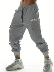 Casual Drawstring Cargo Pants Men's Joggers for Outdoor