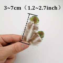 10pcs Mini Pheasant Feather for Cat Sticks & Dream Catcher