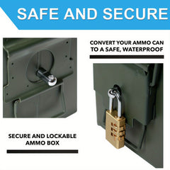 Lockable Ammo Box Hardware Kit 50 Cal Fat Screw Washers Storage Toolbox