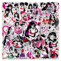 50pcs Anime Cartoon Waterproof Stickers DIY Decorative Luggage Stickers