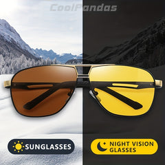 Magnesium Photochromic Night Vision Glasses Polarized Sunglasses