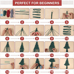 Macrame Christmas Tree DIY Kit for Beginners