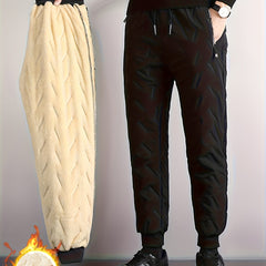 Men's Fleece Sports Joggers Casual Waterproof Thermal Pants