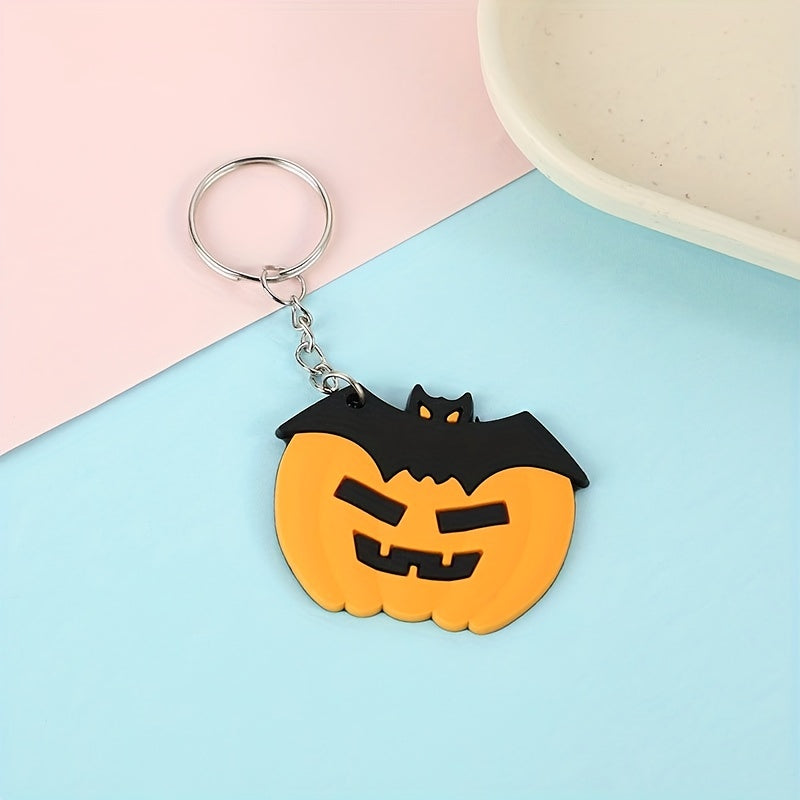 6pcs Halloween Pumpkin Small Pendant Pumpkin Light Ghost Keychain
