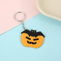 6pcs Halloween Pumpkin Small Pendant Pumpkin Light Ghost Keychain