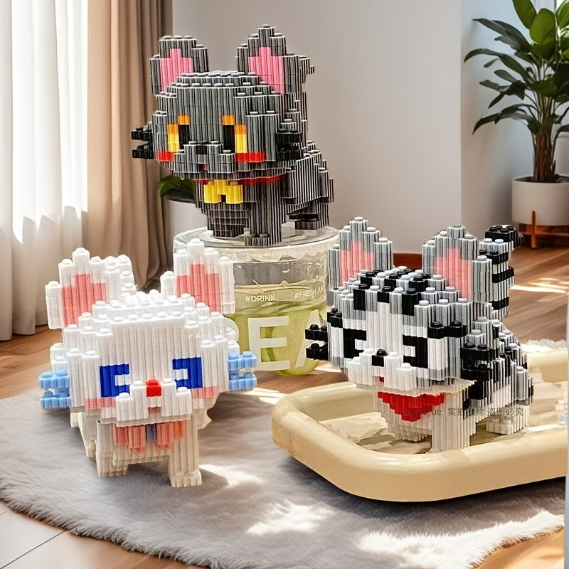 1818pcs Cat Building Blocks Set DIY Puzzle Toy for Adults and Teens
