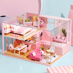 Girl Princess DIY Dollhouse Kit Assembled Building Model with Furniture