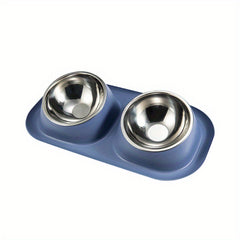 Stainless Steel Pet Bowls with No Spill Mat for Dogs and Cats