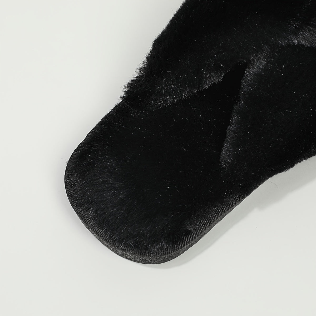 Girls' Solid Furry House Shoes, Non Slip Soft Bottom, Indoor All Seasons