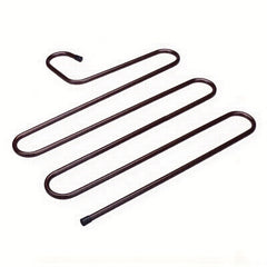 1pc Stainless Steel Pants Rack Telescopic Anti-slip S-shaped Clip