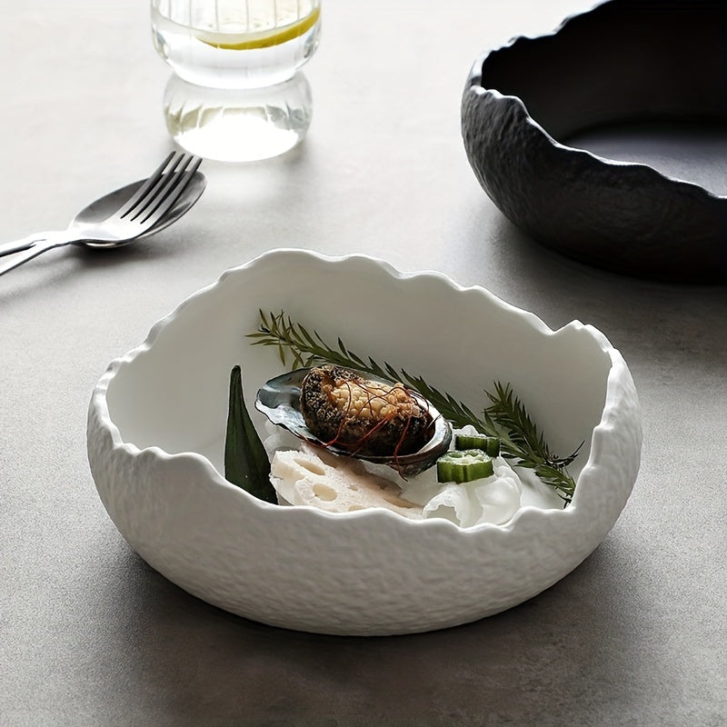 High-end Ceramic Sashimi Plate Irregular Layout