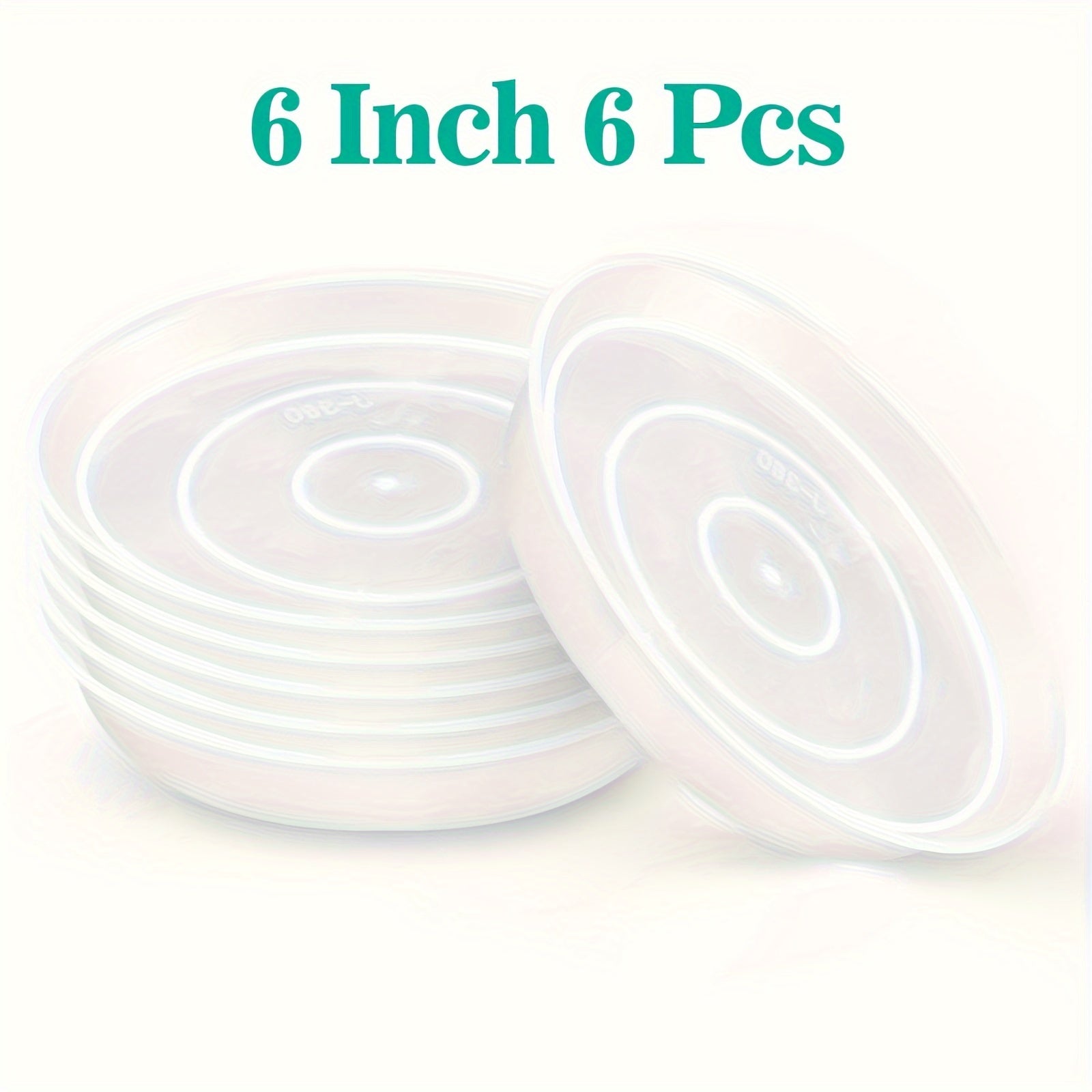 6pcs 15-24cm Plant Saucer Plastic Tray Sturdy Flower Pot Container