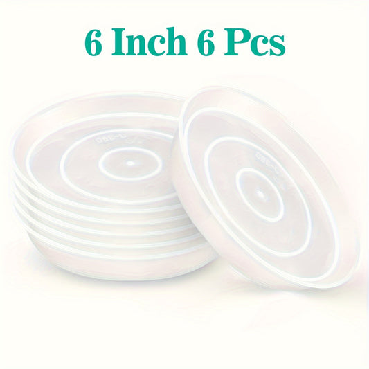 6pcs 15-24cm Plant Saucer Plastic Tray Sturdy Flower Pot Container
