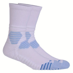 Mid Calf Athletic Socks Non-slip Crew Socks for Running Hiking Mountaineering