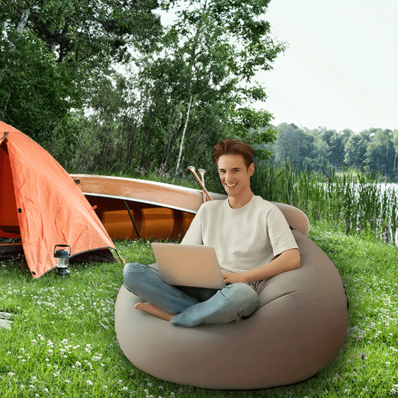 Portable Air Sofa Inflatable Sofa Home Camping, Comfortable Bean Bag Chair