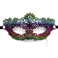 Adults Lace Masquerade Mask Hot Stamping Flower Petals Costume Party