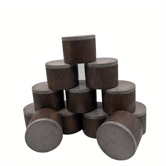 12pcs 8oz Retro Candle Tins With Lids - Arts Crafts Storage More