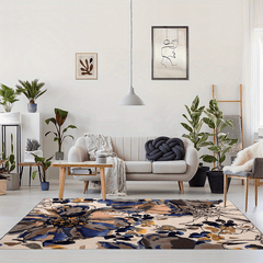 Modern Bright Flowers Area Rug Non Slip for Living Room Bedroom Office
