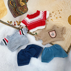 Doll Clothes for Plush Doll Carrot Striped I Love You Jeans