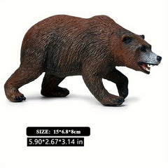 Brown Bear Animal Model Doll Game Decoration Collection Bonsai Props