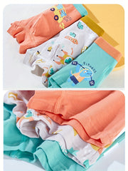 3pcs Boys Boxer Briefs Dinosaur Driving Car Print