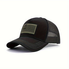 Men's American Flag Camo Mesh Cap for Outdoor Wear