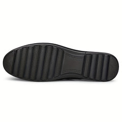 Men's PU Leather Loafer Shoes Slip On Non-slip Driving Shoes