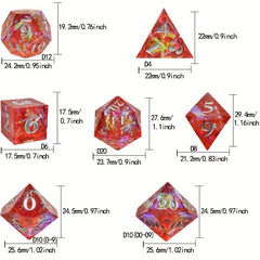Resin Colored Stripes Dice Multifaceted Game Dice