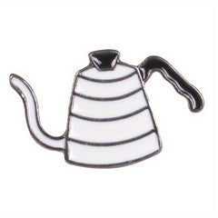 Funky Cartoon Tea Cup Coffee Pot Brooch Clothing Pin Buckle Jewelry Accessories
