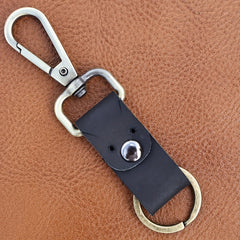 Vintage Cowhide Keychain Keyring Portable Retro Key Chain