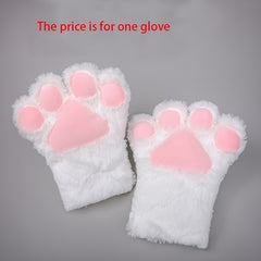 Girls Warm Cat Paw Gloves Mittens for Cosplay Performance Prop