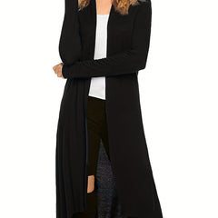 Open Front Drape Knit Cardigan Long Sleeve Sweater Women's Clothing